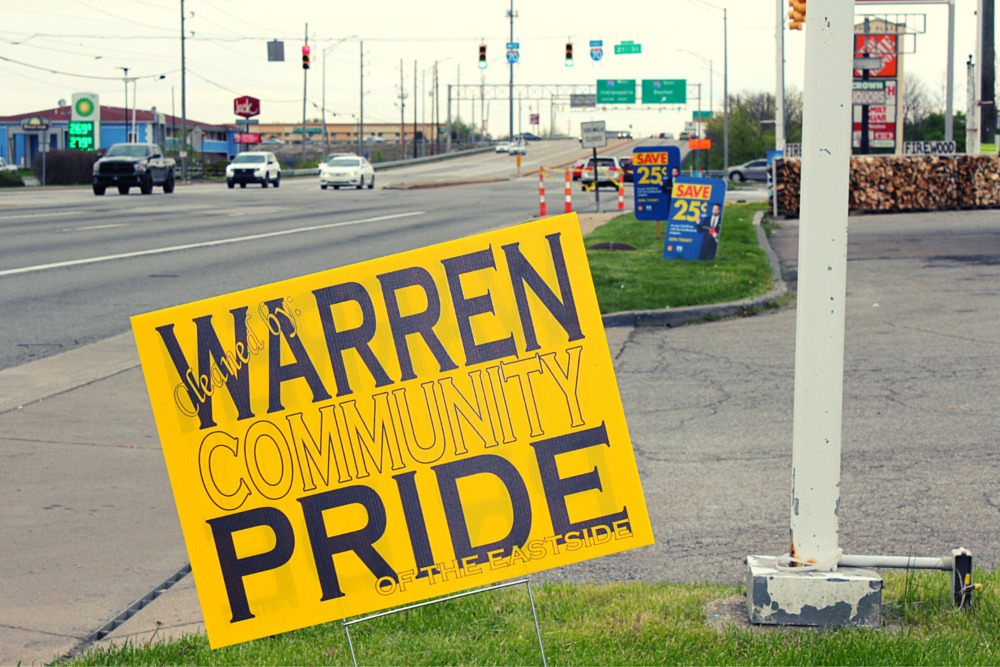 Image with text that reads: Warren Pride Clean Up Day Saturday, April 16, 2022 from 9 a.m. - noon. Register by April 8.