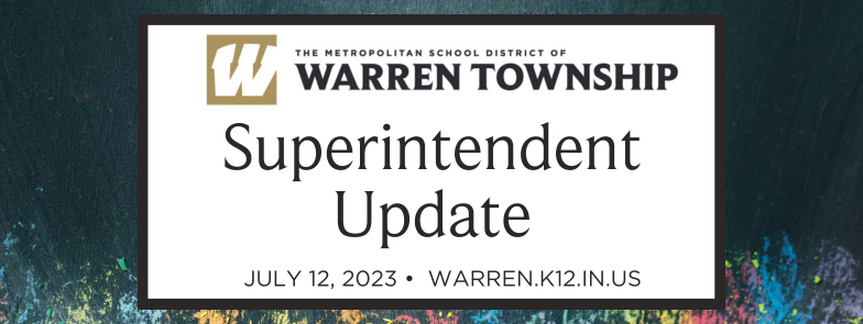 July Superintendent Update Graphic