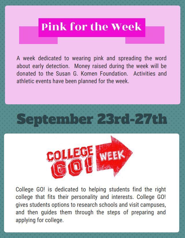 Pink Week & College GO!