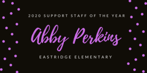 2020 Support Staff of the Year