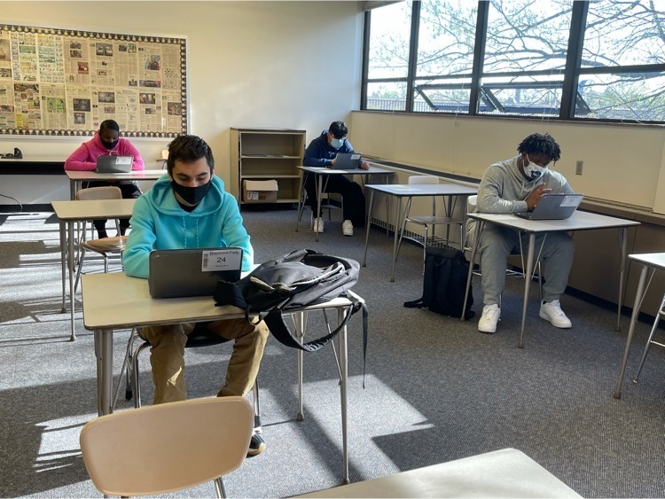 students at desks