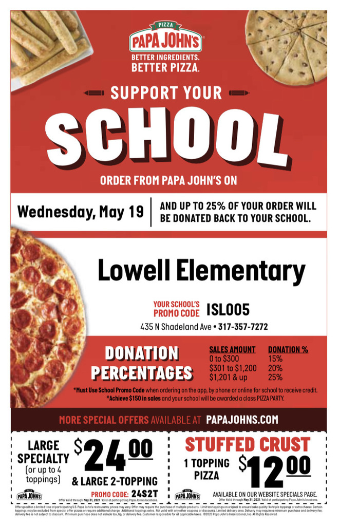 Papa John’s Pizza Night