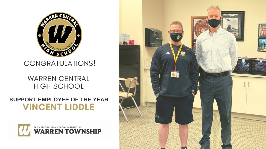 Photo of Warren Central High School Support Employee of the Year Vincent Liddle