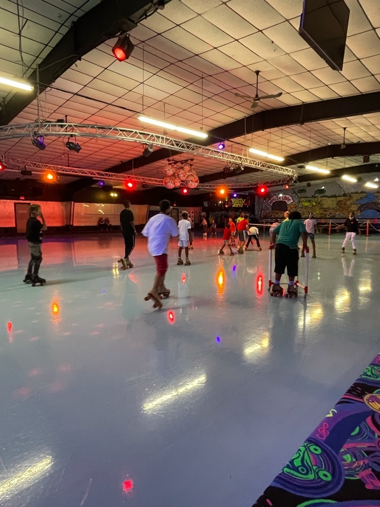 Skating the night away at Roller Cave! Wonderful time had by our RP students, parents, and staff!