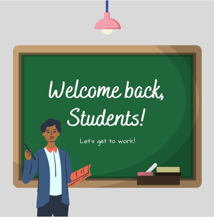 welcome back students graphic 