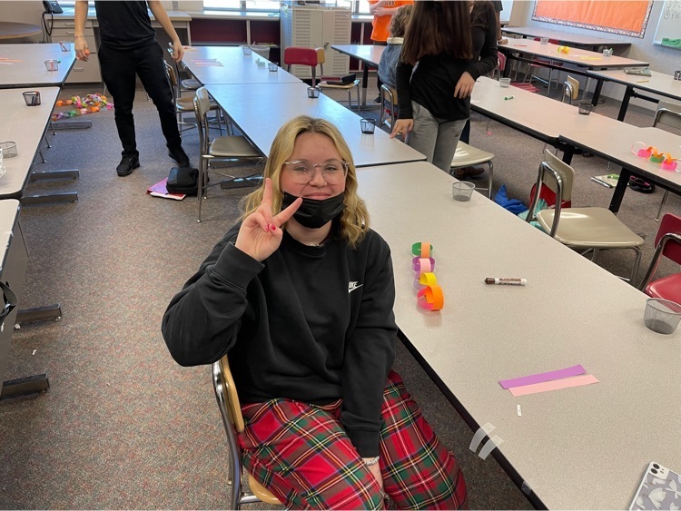 Mrs. Carroll’s 8th Grade Math classes celebrated Pi Day by creating a paper chain with 2,026 places after 3.14, and of course PIE! Way to go Class of 2026!
