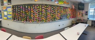 Mrs. Carroll’s 8th Grade Math classes celebrated Pi Day by creating a paper chain with 2,026 places after 3.14, and of course PIE! Way to go Class of 2026!