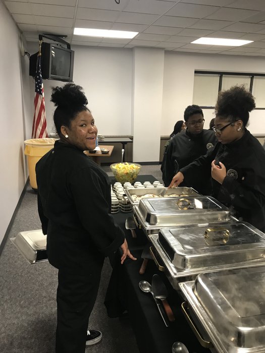 Culinary students at Women In Engineering Breakfast