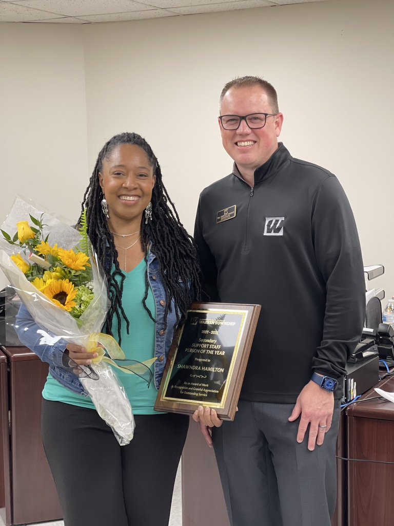 Congratulations to Shawndra Hamilton, MSD of Warren Township Secondary Support Person of the Year! 