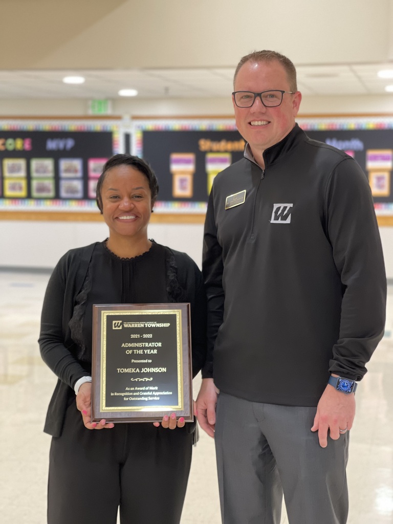 Congratulations to Tomeka Johnson, MSD of Warren Township Administrator of the Year! 