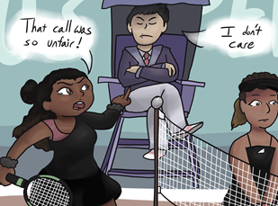 Serena and Umpire Arguing